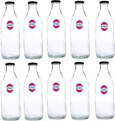 AFAST 300 ml Glass Bottle(Pack of 10, Clear)
