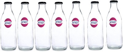 AFAST Multi Purpose Glass Transparent Milk Bottle, 7 Bottle, 500 Ml GF110 500 ml Bottle(Pack of 7, Clear, Glass)