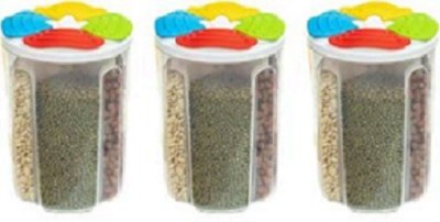 NEWON Plastic Grocery Container  - 2000 ml(Pack of 3, Multicolor)