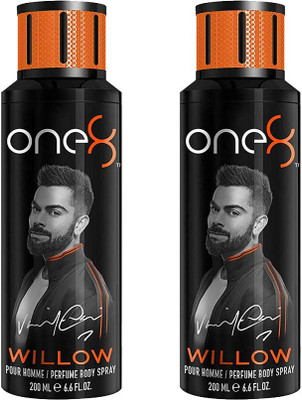 one8 by Virat Kohli WILLOW - 200ml - WIL-02 Body Spray  -  For Men(400 ml, Pack of 2)