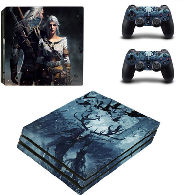 KUMAR Skin Poster The Witcher III wild hunt Theme Skin Sticker Decal Skin Full Body Cove Set Compatible with 3M Skin Sticker Cover for PS4 Pro  Gaming Accessory Kit(Multicolor, For PS4)