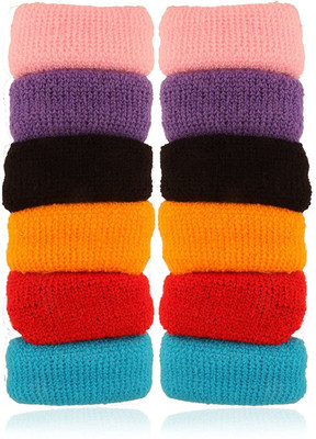 PANKSHRI ENTERPRISE Soft Multicolor Rubber Hair Band - Set of 12 Pcs. Rubber Band(Multicolor)