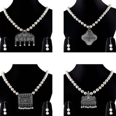 SILVER SHINE Alloy Silver Jewellery Set(Pack of 1)