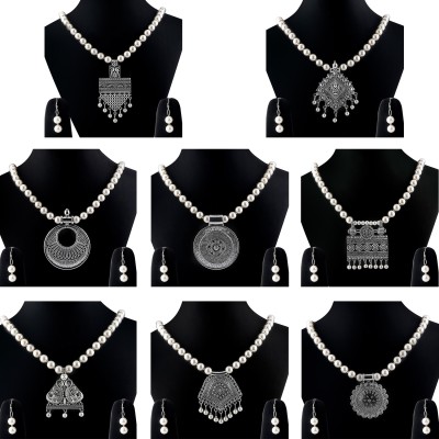 SILVER SHINE Alloy Silver Jewellery Set(Pack of 1)