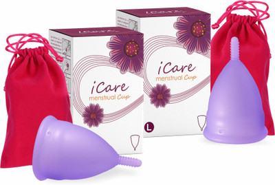 iCare Large Reusable Menstrual Cup(Pack of 2)
