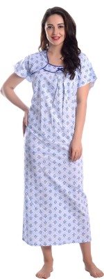 Womenoire Women Nighty(Blue)