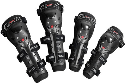 BIKER SHOPPEE O Y C O K11-2 H11-2 KNEE & ELBOW GUARDS Knee Guard, Elbow Guard Free Black(Pack of 4)