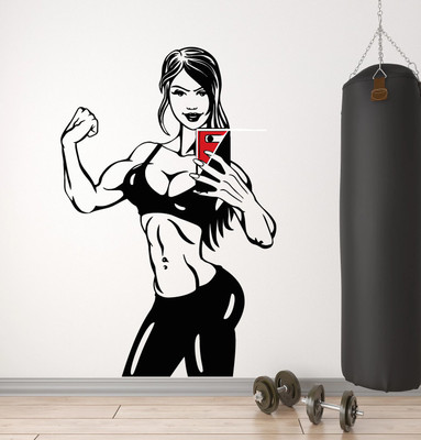 amazinghubsolution 90 cm a=selfygirl Self Adhesive Sticker(Pack of 1)