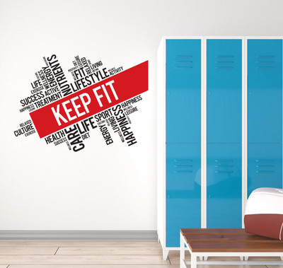 amazinghubsolution 58 cm a...keepfit9009 Self Adhesive Sticker(Pack of 1)