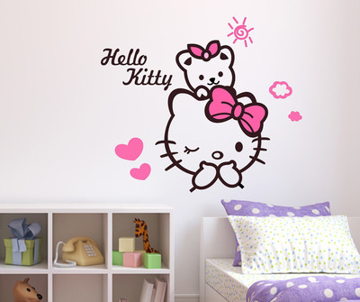 Littlebuds 80 cm Kitty Cat Removable Sticker(Pack of 1)