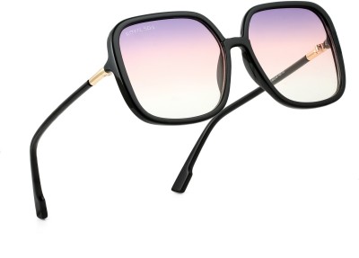 ROYAL SON Over-sized, Retro Square Sunglasses(For Women, Violet)