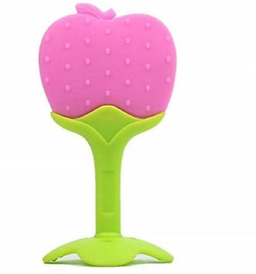 CHILD CHIC PINK APPLE FRUIT SHAPE TEETHER Teether(Multicolor)