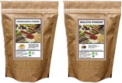 ORGANIC HERBS ASHWAGANDHA POWDER | MULETHI POWDER - FOR STRONG IMMUNITY POWER(2 x 100 g)