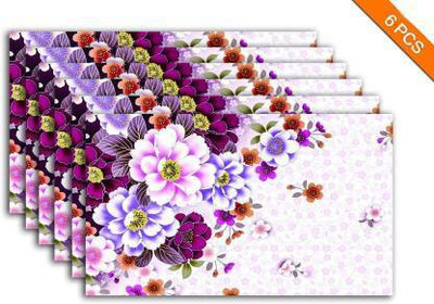 DPA Collection Rectangular Pack of 6 Table Placemat(Pink, PVC)