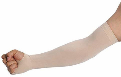 Johnnie Boy Cotton Arm Sleeve For Men & Women(Free, Beige)