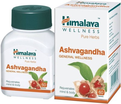 HIMALAYA Combo Pack of Ashvagandha General wellness 60tb x 2 = 120tb(Pack of 2)