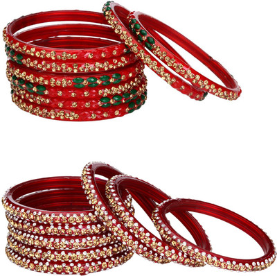 AFAST Glass Bangle Set(Pack of 10)