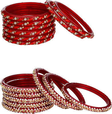 AFAST Glass Bangle Set(Pack of 10)