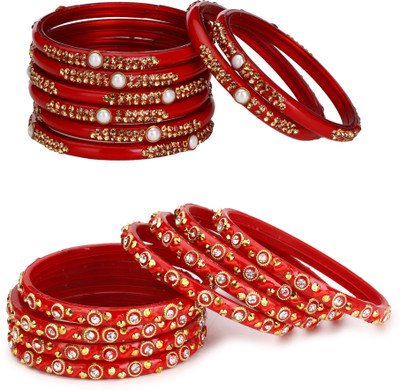 AFAST Glass Bangle Set(Pack of 16)