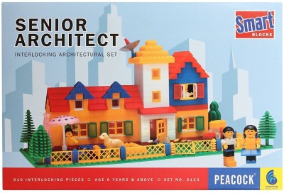 Peacock Original Senior Architect Interlocking Architectural Set Building Blocks Construction Blocks Set(Multicolor)