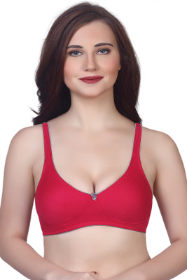V Star IRIS Women Full Coverage Non Padded Bra(Red)