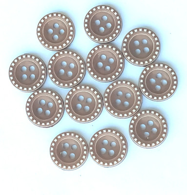 aaryason wooden Button 4 Holes Round Flower Prints Buttons for Sewing, Craft and Embroidery (20 Pieces, 1.0CM, 10 mm) Wooden Buttons(Pack of 20)