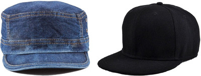 DELUXE Solid Sports/Regular Cap Cap(Pack of 2)