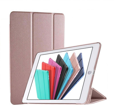 DuraSafe Cases Flip Cover for iPad PRO 12.9 1 Gen 2015 [ iPad 12.9 Inch 1st ][ A1584 A1652 ] TriFold PC Translucent Back Cover(Gold, Dual Protection, Pack of: 1)