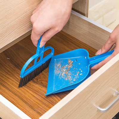 Creation Hub Multipurpose Plastic Mini Dustpan and Brush Broom Cleaning Set of 1 Plastic Step On It Dustpan(Multicolor)