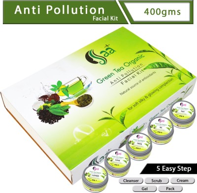 SSAA+ Green Tea Organic Facial Kit, 400gm(5 x 80 g)