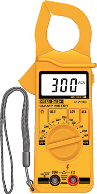 Kusam-meco 3 ½ Digits 2000 Counts Digital Clamp Meter (6 Functions, 12 Ranges) Digital Multimeter(Yellow 2000 Counts)