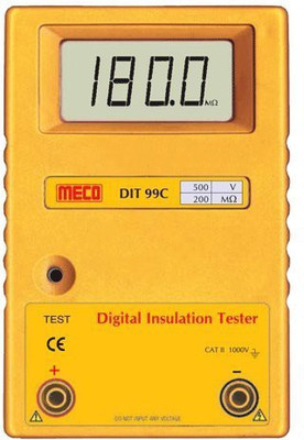 Meco DIT 99C 3½ Digit 0 - 200 M Ohms 500 V DC Digital Insulation Tester Digital Multimeter(Yellow 8000 Counts)
