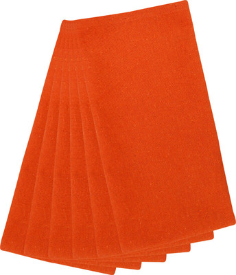 Flipkart SmartBuy Cotton Plain Orange Cloth Napkins(6 Sheets)
