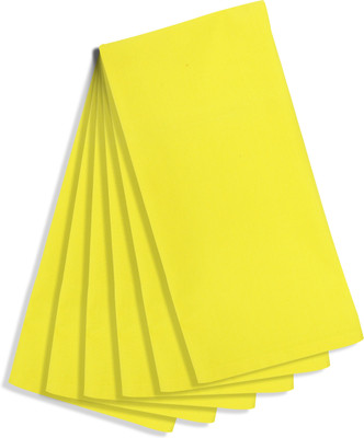 Flipkart SmartBuy Cotton Plain Yellow Cloth Napkins(6 Sheets)