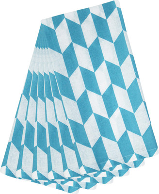 Flipkart SmartBuy Cotton Zig Zag Design Blue, White Cloth Napkins(6 Sheets)