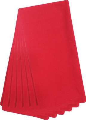 Flipkart SmartBuy Cotton Plain Red Cloth Napkins(6 Sheets)