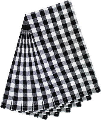 Flipkart SmartBuy Cotton Checkered Black, White Cloth Napkins(6 Sheets)