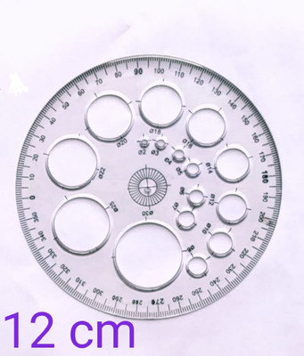 clipper PROTECTOR 360 DEGREE 16 CIRCLES PACK OF 1 PCS Ruler(White)