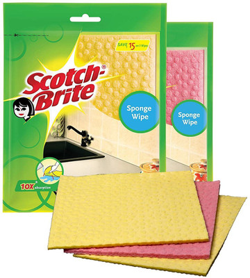 Scotch-Brite Sponge Wipe Sponge Wipe(Regular, Pack of 3)