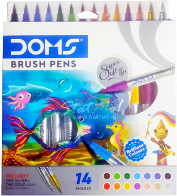 DOMS brush pens fine Nib Sketch Pen(Multicolor)