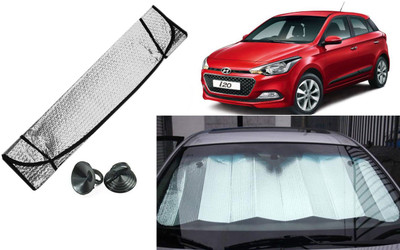 Auto Kite Dashboard, Rear Window Sun Shade For Hyundai Elite i20(Silver, Black)