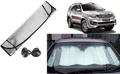 Auto Kite Dashboard, Rear Window Sun Shade For Toyota Fortuner(Silver, Black)