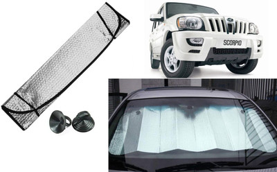 Auto Kite Dashboard, Rear Window Sun Shade For Mahindra Scorpio(Silver, Black)