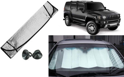 Auto Kite Dashboard, Rear Window Sun Shade For HM Hummer H3(Silver, Black)