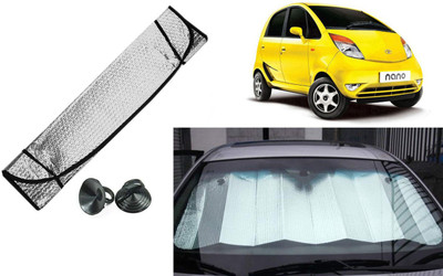 Auto Kite Dashboard, Rear Window Sun Shade For Tata Nano(Silver, Black)