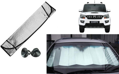Auto Kite Dashboard, Rear Window Sun Shade For Mahindra New Scorpio(Silver, Black)