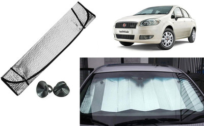 Auto Kite Dashboard, Rear Window Sun Shade For Fiat Linea Classic(Silver, Black)