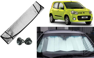 Auto Kite Dashboard, Rear Window Sun Shade For Fiat Uno(Silver, Black)
