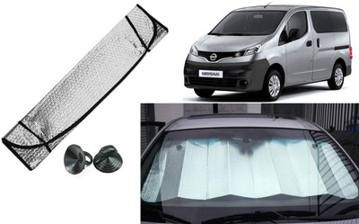 Auto Kite Dashboard, Rear Window Sun Shade For Nissan Evalia(Silver, Black)
