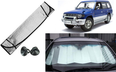 Auto Kite Dashboard, Rear Window Sun Shade For Mitsubishi Pajero(Silver, Black)